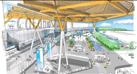 Schizzo del piazzale pedonale (© Pascall+Watson)