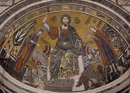 Mosaico absidale dopo il restauro (© Antonio Quattrone)