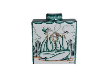 Fumatore stanco, 17 cm x 15 cm x 7 cm, vaso, terraglia, Società Ceramica Richard-Ginori, 1930 circa