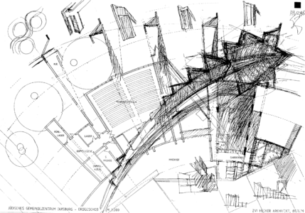 Il Centro culturale ebraico. Duisburg, Germania, 1996-2000 (© Zvi Hecker)