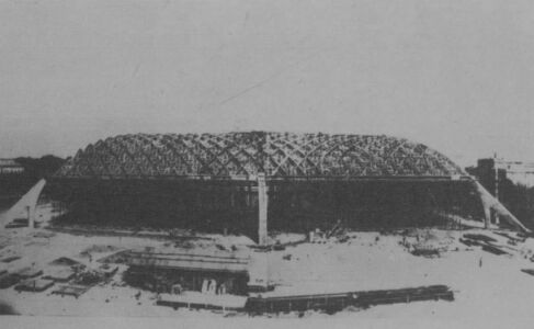 Hangar Nervi in costruzione