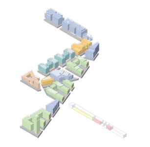 Assonometria dell’intervento edilizio progettato da Tectoo (© Tectoo)