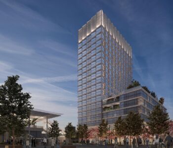 Render del progetto dell’hotel di Unione 0; progetto ACPV (credits, ACVP Architects)