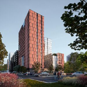 Render del progetto dello studentato di Unione 0; progetto Parkassociati (credits, Parkassociati)