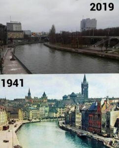 Confronto tra la Königsberg di ieri e la Kaliningrad di oggi