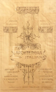 La testata della rivista L'Architettura italiana disegnata da Salvatore Benfratello (© Foto Archivio AutonomeForme)