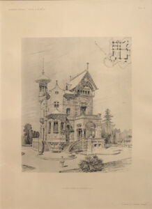 Un disegno del Villino Florio di Ernesto Basile (© Foto Archivio AutonomeForme)