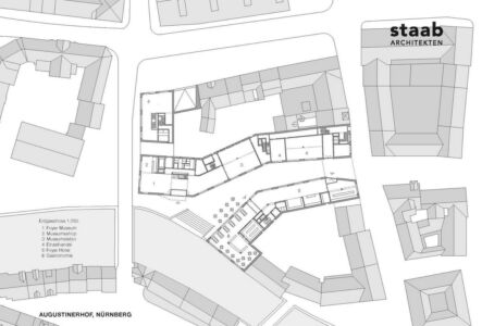 Pianta piano terra. Courtesy Staab Architekten