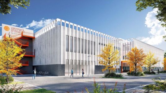 Vista da ovest Universita di Udine (Progetto CMR)