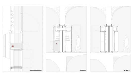 MUDET: sezione con dettagli costruttivi (© ASArchitects)
