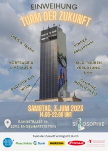 Torre con murale e impianto fotovoltaico (Silosophie, Bassa Austria)