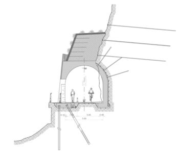 Ciclovia Limone-Riva del Garda: sezione galleria paramassi (Uff. stampa Provincia autonoma di Trento)