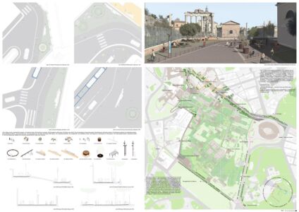 Il progetto vincitore del concorso internazionale di progettazione degli interventi nell’area dei Fori Imperiali La nuova passeggiata archeologica (Labics). Tavola 6