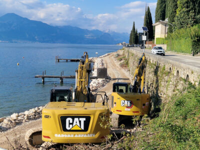 Ciclovia Torri del Benaco: veduta del cantiere