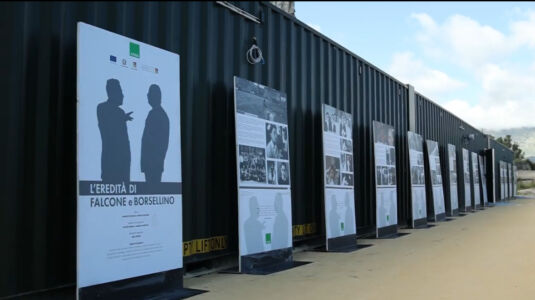 Uno scorcio della mostra L'eredità di Falcone e Borsellino