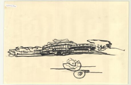 Luigi Moretti, Progetto di villa sull’Appia Antica per Jacopo Marcello, Roma 1953 (Archivio Centrale dello Stato, Roma)