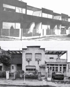 Un’abitazione prima e dopo le trasformazioni operate dal proprietario (tratta da Philippe Boudon, “Pessac de Le Corbusier: 1927-1967. Étude socio-architecturale”, Dunod, Parigi 1969)