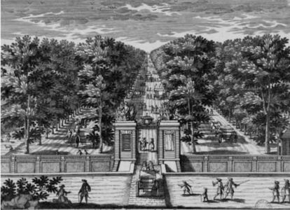 Veduta del Cours de la Reine (© Paris Musées, Musée Carnavalet Histoire de Paris.)