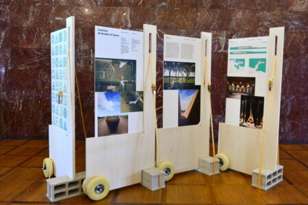 Allestimento mostra itinerante, “La charrette” di Francesca Sorli, Mario Del Gaudio e Giulia Zucca