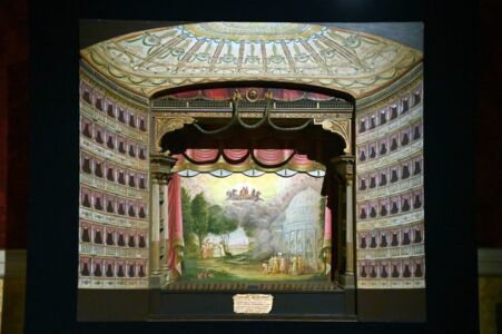 Modellino dell'Arco Scenico della Scala con sipario, 1778
(© Brescia e Amisano, Teatro alla Scala)