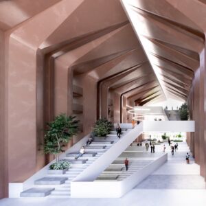 Primo classificato, ex Manifattura Tabacchi, vista interna della grande galleria coperta, Torino