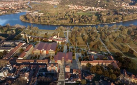 Primo classificato, ex Manifattura Tabacchi, volo d'uccello sul Po, Torino