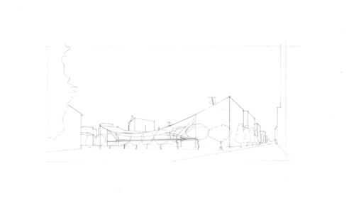 Schizzo di progetto (Samuli Miettinen), Stadio Tammela, Tampere 2021