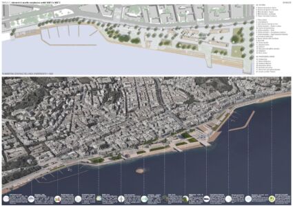 Concorso waterfront, tavola di concorso progetto, Messina