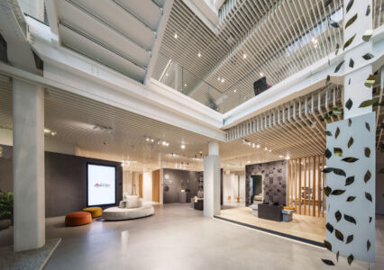 Piano interrato dello showroom (foto Mauro Davoli)