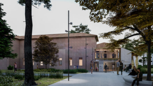 Tobia Scarpa e Mauro Piantelli (De8_Architetti), Centro civico culturale - ingresso est, Treviglio