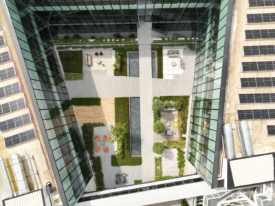 Vista dall'alto della corte interna (foto Mauro Davoli)