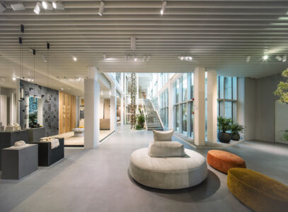 Piano interrato dello showroom (foto Mauro Davoli)