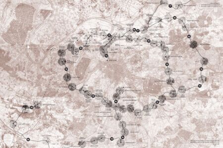 Mappa della linea Grand Paris Express (© Dominique Perrault Architecte)