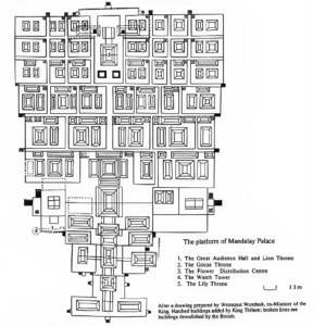 Pianta originale del Palazzo di Mandalay (© Elizabeth Moore)