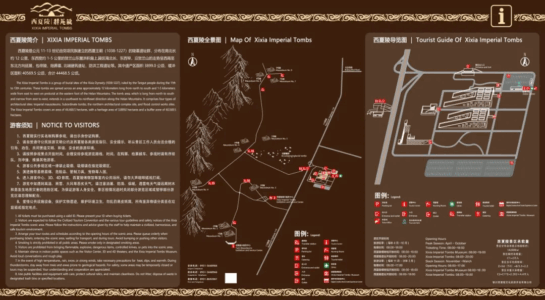 Mappa panoramica del sito turistico dei Mausolei