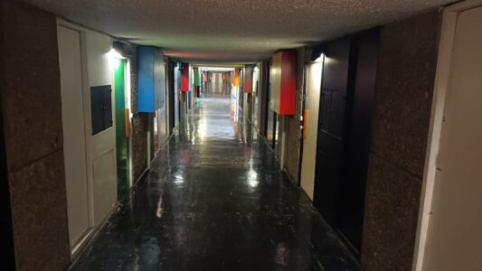Rezé, Unité d'Habitation, Le Corbusier, corridoio