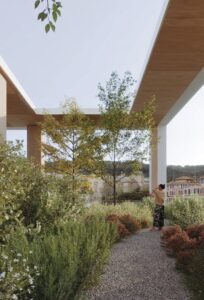 Grande MAXXI, 2025, MAXXI Hub, tetto giardino, render (© LAN Architecture)