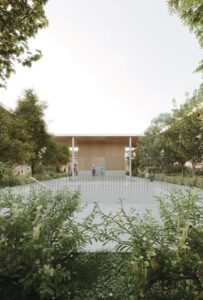 Grande MAXXI, 2025, MAXXI Hub , Tetto giardino, render (© LAN Architecture)