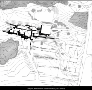 Juha Leiviskä, planimetria del complesso parrocchiale di Kirkkonummi