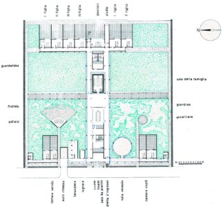 Cesare Cattaneo. Disegno pianta casa per la famiglia cristiana, 1942