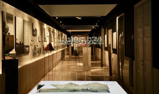 allestimento della mostra “Studio MC2AA. Forma Relazione”, Roma, Sapienza, 2025