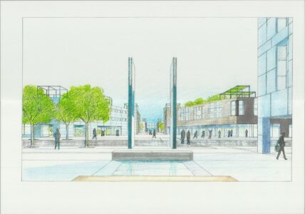 Vittorio Gregotti, il progetto di Pujiang Town, Shanghai (archivio Gregotti, Casva, Milano)