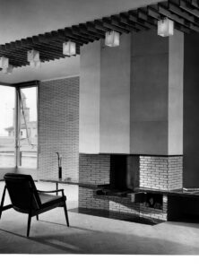 Carlo Lucci. Condominio di via Sessi, vista di un interno, 1963