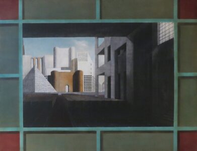 Arduino Cantafora, Sala Teatrale, 80x104,5 cm, olio su canvas, 1975-2023