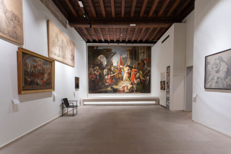 Il Giuramento degli Anconetani, allestimento Pinacoteca Civica Francesco Podesti di Ancona, 2025 (© Emanuela Pisano)