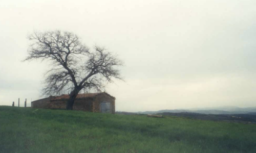 Monastero di Siloe, il colle prima della costruzione