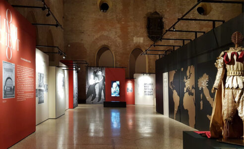 Allestimento "Olimpichetto. Il ritorno di un ambasciatore", Basilica Palladiana, Vicenza (© Studio Gabbiani & Associati)