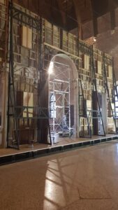 Allestimento "Olimpichetto. Il ritorno di un ambasciatore", Basilica Palladiana, Vicenza (© Studio Gabbiani & Associati)