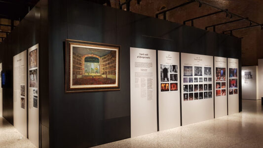 Progetto allestimento "Olimpichetto. Il ritorno di un ambasciatore", Basilica Palladiana, Vicenza (© Studio Gabbiani & Associati)