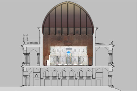 Progetto allestimento "Olimpichetto. Il ritorno di un ambasciatore", Basilica Palladiana, Vicenza (© Studio Gabbiani & Associati)